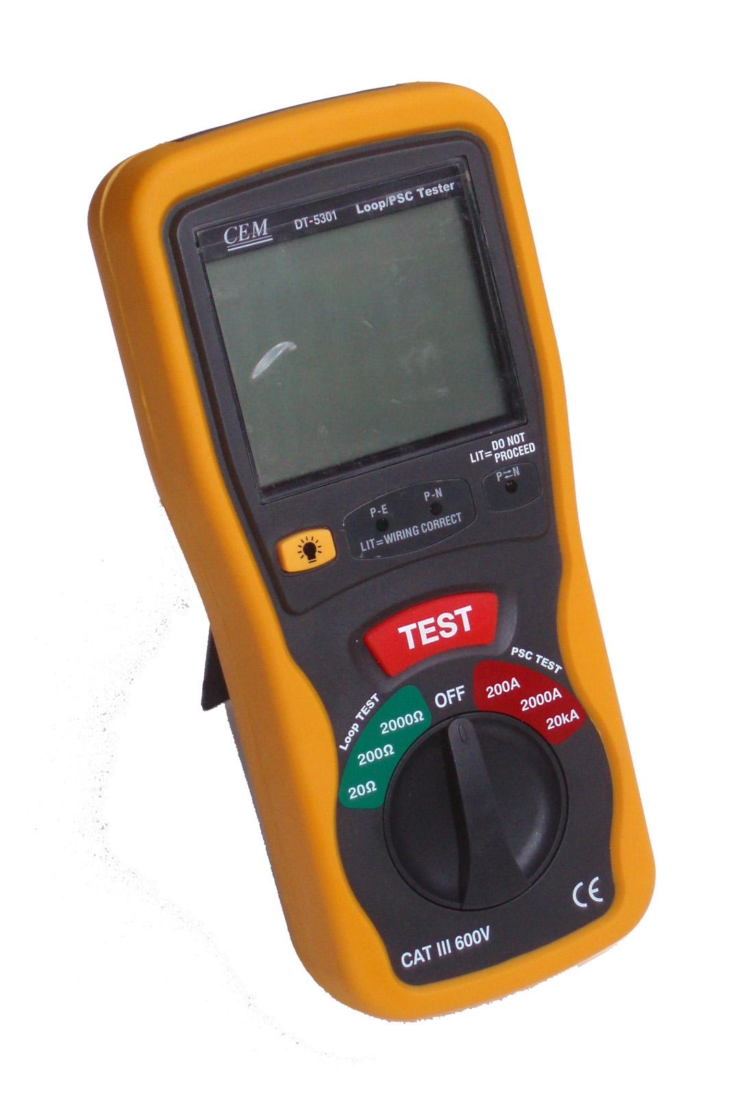 DT-5301 Digital LCD Earth Loop Impedance and Prospective Short Circuit (PSC) Tester for European Power Circuit